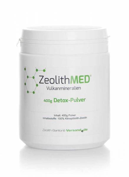 1 Dose Zeolith MED Detox-Pulver 400g, 100% reines Naturmineral
