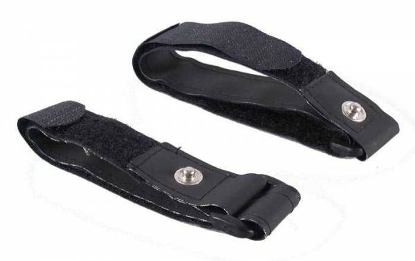 Two black bands with Velcro closure