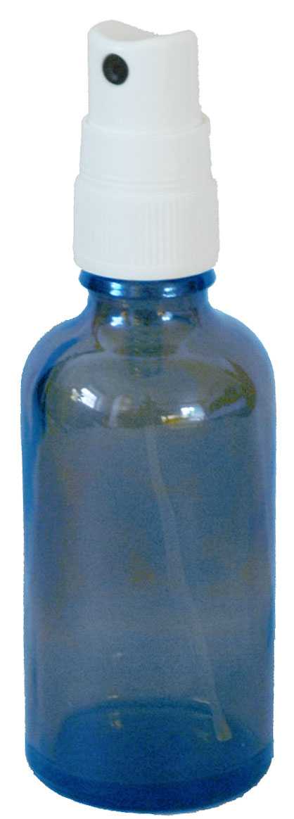 Spray bottle 50ml blue glass with integrated spray head