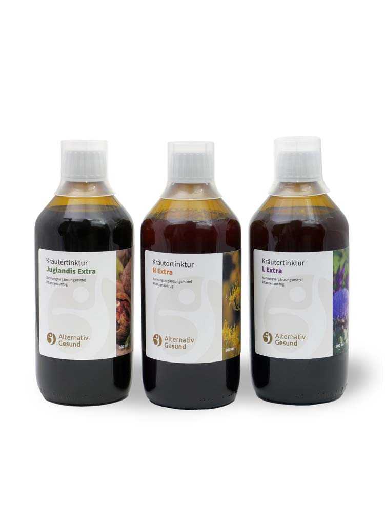 3 bottles of 500ml herbal tinctures each in a bundle - parasite herbal tincture, kidney herbal tincture, liver herbal tincture. 